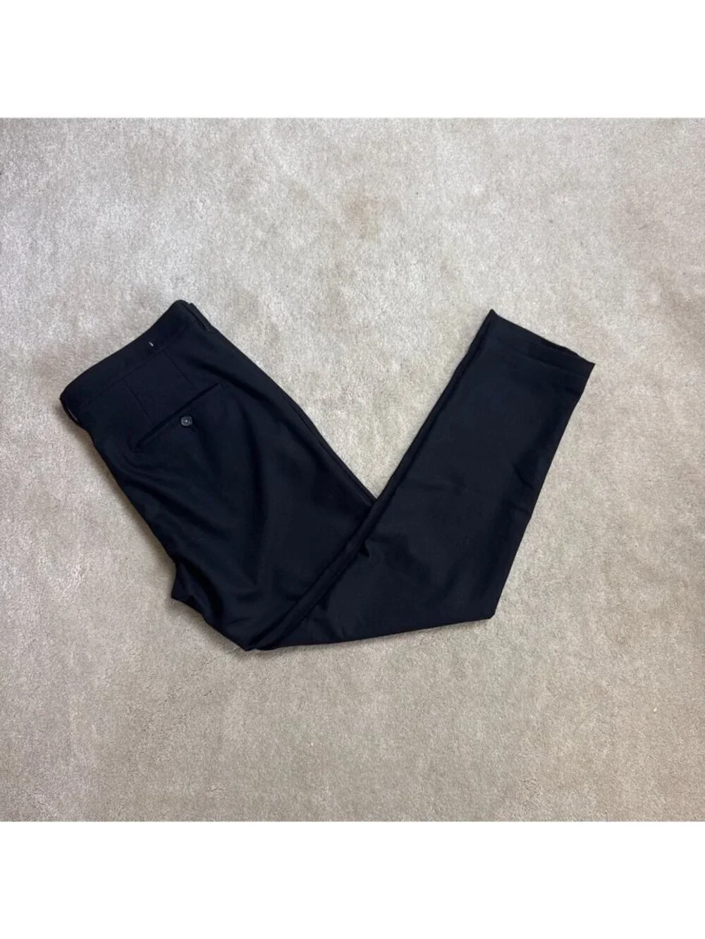 Zara Man Slim-Fit Black Dress Pants Size 32 Mens Trousers Made In Turkey